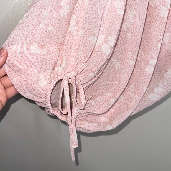 Tularosa Nola Top Dylan Orchid Floral Pink Blouse Size Medium - Picture 5 of 7